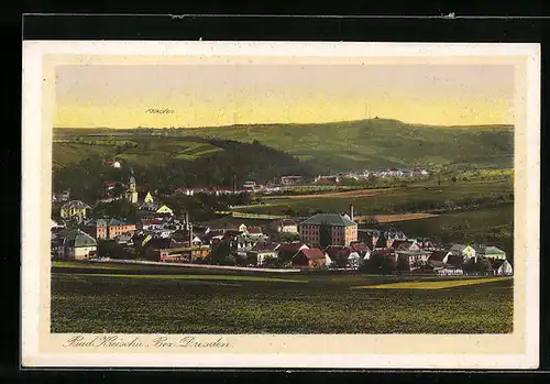 AK Bad Kreischa / Dresden, Totale von der Anhöhe aus gesehen