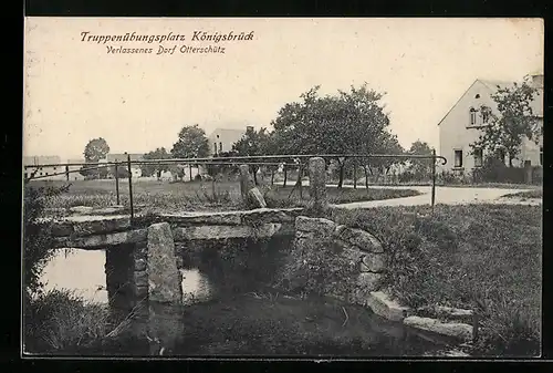 AK Königsbrück, Truppenübungsplatz, Verlassenes Dorf Otterschütz