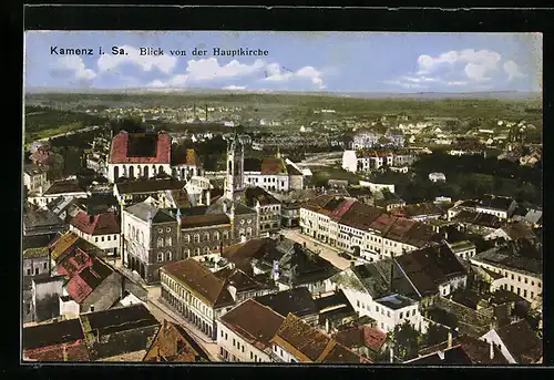 AK Kamenz i. Sa., Blick von der Hauptkirche