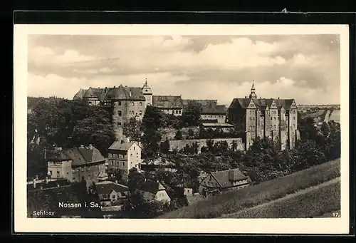 AK Nossen i. Sa., Teilansicht mit Schloss