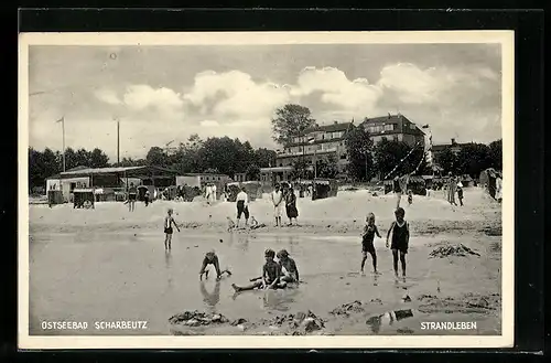 AK Scharbeutz / Ostseebad, Strand mit Badegästen