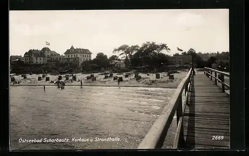 AK Scharbeutz / Ostseebad, Kurhaus und Strandhalle