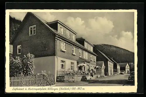 AK Willingen /Waldeck, Wintersportplatz mit Gasthäusern