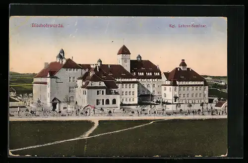 AK Bischofswerda, Kgl. Lehrer-Seminar mit Park