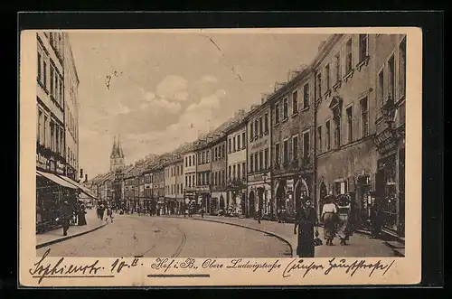 AK Hof i. B., Obere Ludwigstrasse