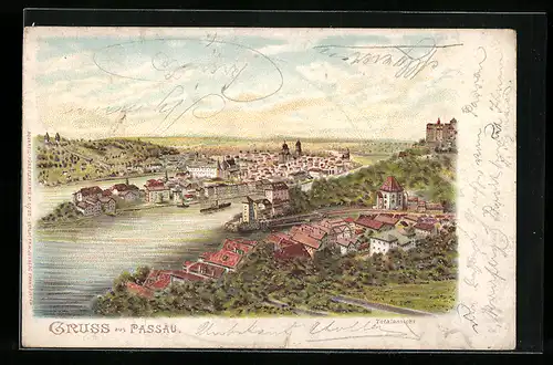 Lithographie Passau, Gesamtansicht