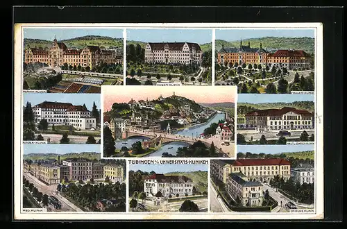 AK Tübingen a. N., Universitäts-Kliniken, Nerven-Klinik, Augen-Klinik, Frauen-Klinik