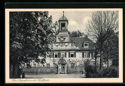 AK Oberlössnitz, Haus Sorgenfrei, Strasse: Augustweg 48