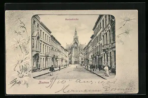 Passepartout-AK Aachen, Marienkirche