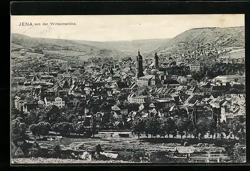 AK Jena, Panoramablick von der Wilhelmshöhe aus gesehen
