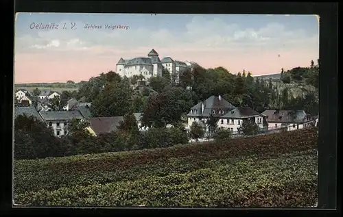 AK Oelsnitz i. V., Schloss Voigtsberg mit Umgebung
