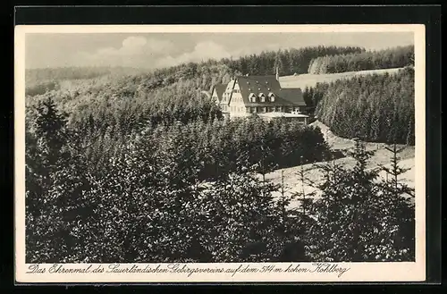 AK Dahle / Altena, Ehrenmal des Sauerländischen Gebirgsvereins auf dem Kohlberg