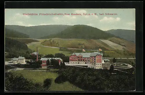 AK Kandern / bad. Schwarzwald, Heilstätte Friedrichsheim