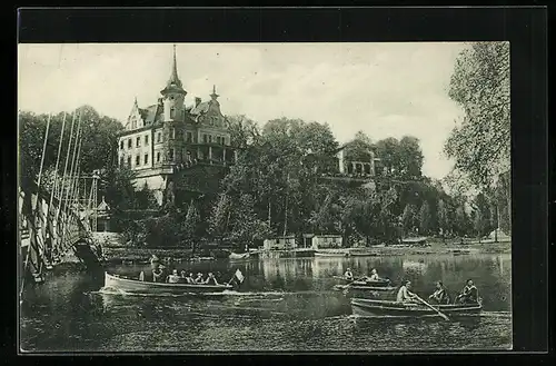 AK Grimma / Sa., Hotel Gattersburg im Muldental