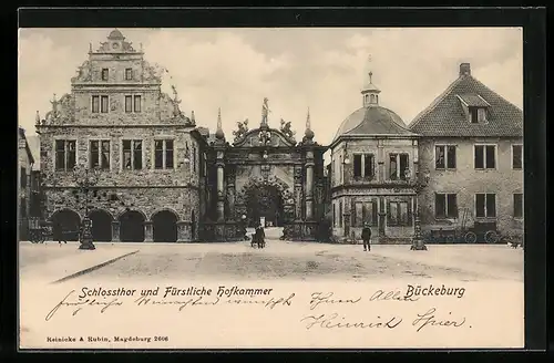AK Bückeburg, Schlossthor und Fürstliche Hofkammer