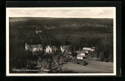 AK Villingen / Schwarzwald, Teilansicht mit Hotel