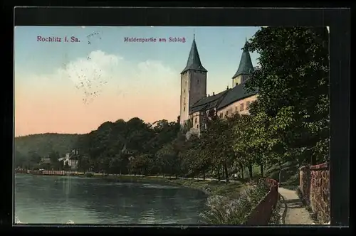 AK Rochlitz i. Sa., Muldenpartie am Schloss