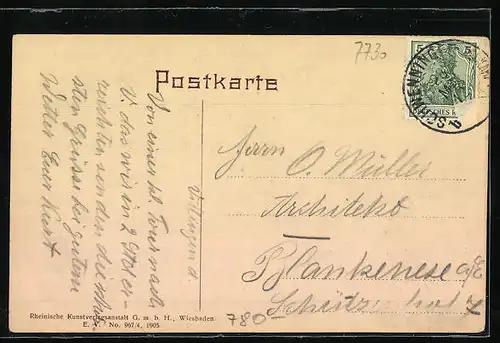 AK Villingen, Louisenstrasse