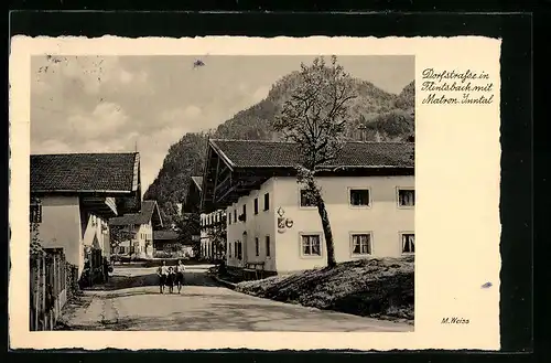 AK Flintsbach, Dorfstrasse mit Matron