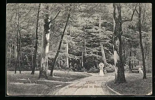 AK Varel, Schlängelpfad im Busch