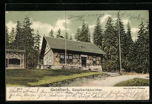 AK Gabelbach, Gasthaus Gabelbachhäuschen