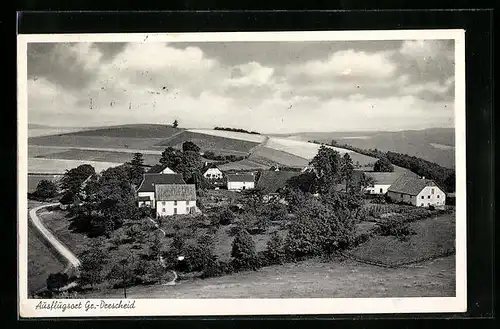 AK Grossendrescheid / Sauerland, Ortsansicht aus der Vogelschau