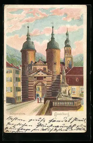 Lithographie Heidelberg, Brückentürme