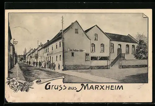 AK Marxheim, Gasthaus zum Adler, Bes. Georg Friedrich Heislitz