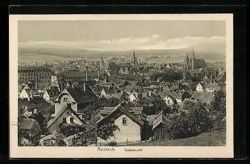 AK Ansbach, Totalansicht aus der Vogelschau