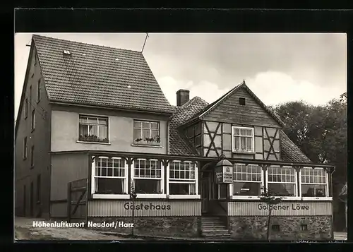 AK Neudorf, Gästehaus Goldener Löwe mit Wintergarten