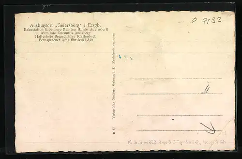 AK Geiersberg / Erzgeb., Restaurant Geiersberg