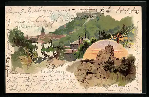 Lithographie Blankenburg, Grossvater, Gesamtansicht