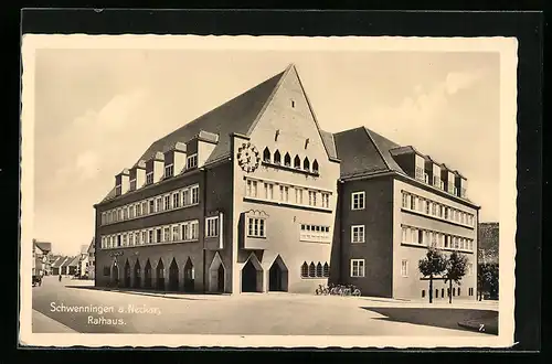 AK Schwenningen, Rathaus, Aussenansicht