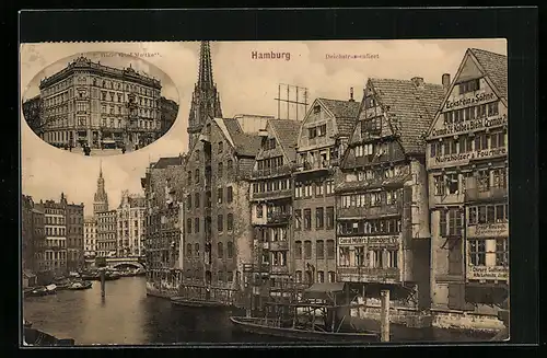 AK Hamburg, Deichstrassenfleet, Hotel Graf Moltke