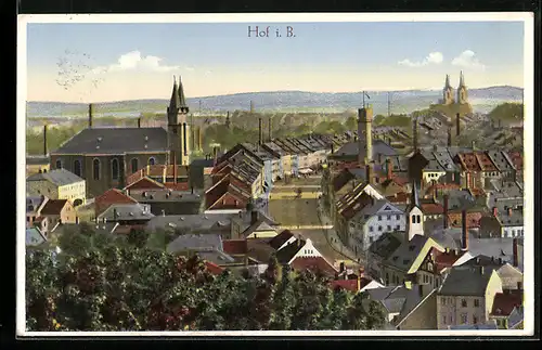 AK Hof, Blick auf den Marktplatz