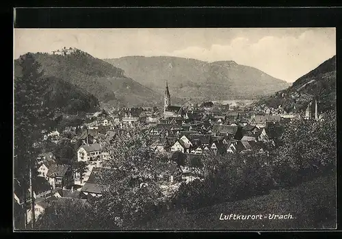 AK Urach, Totale vom Berg aus gesehen