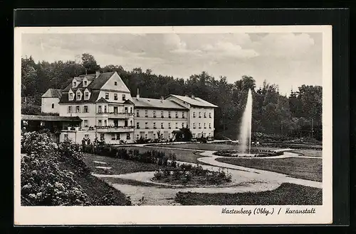 AK Wartenberg /Obby., Kuranstalt mit Fontäne