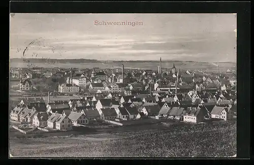 AK Schwenningen, Panoramablick auf den Ort
