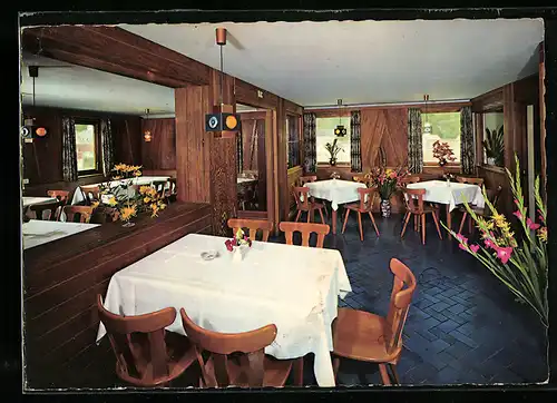 AK Esslingen-Wäldenbronn, Restaurant Zum Hirsch, Innenansicht