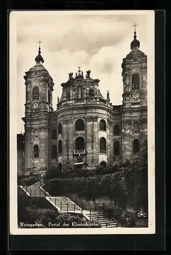 AK Weingarten, Portal der Klosterkirche