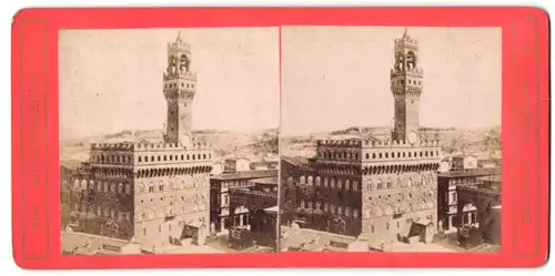 Stereo-Fotografie G. Jacquier, Firenze, Ansicht Florenz, Blick auf das Torre di Anolfo