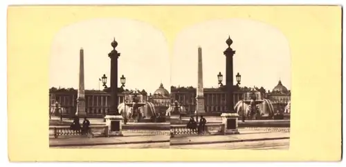 Stereo-Fotografie Lecocq-Frene, Paris, Ansicht Paris, vue de Place de la Concorde