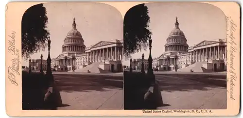 Stereo-Fotografie J. F. Jarvis, Washington D.C., Ansicht Washington D.C., Blick nach dem United States Capitol