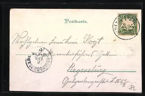 Lithographie München, Odeonsplatz