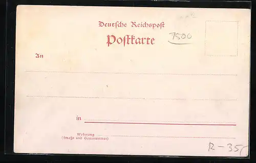 Lithographie Karlsruhe, Festpostkarte zum 70. Geburtstag des Grossherzogs 1896, Die ersten Zähringer