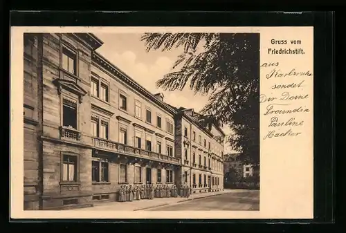 AK Karlsruhe, Blick auf das Friedrichstift