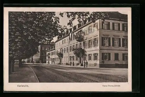 AK Karlsruhe, Motiv aus der Hans-Thoma-Strasse