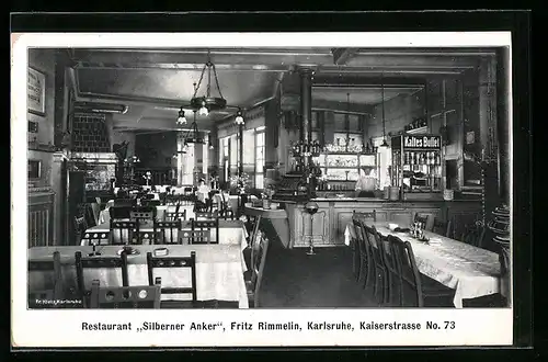 AK Karlsruhe, Restaurant Silberner Anker, Kaiserstrasse 73