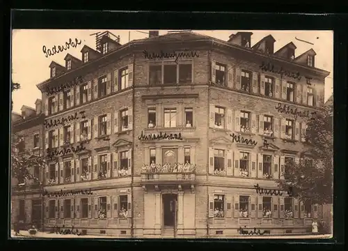 AK Karlsruhe, Luisenschule, Otto Sachsstr. 5 Ecke Mathystr.