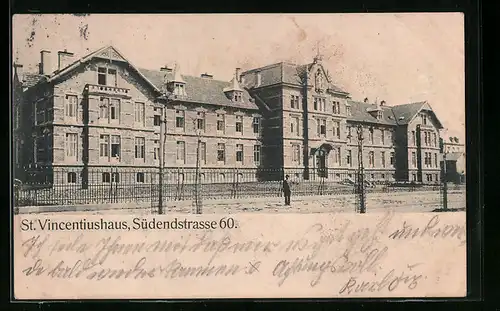 AK Karlsruhe, St. Vincentiushaus, Südendstrasse 60